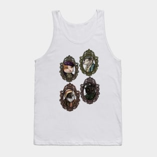 Cat Cameo Arrangement: Cats of Society Tank Top